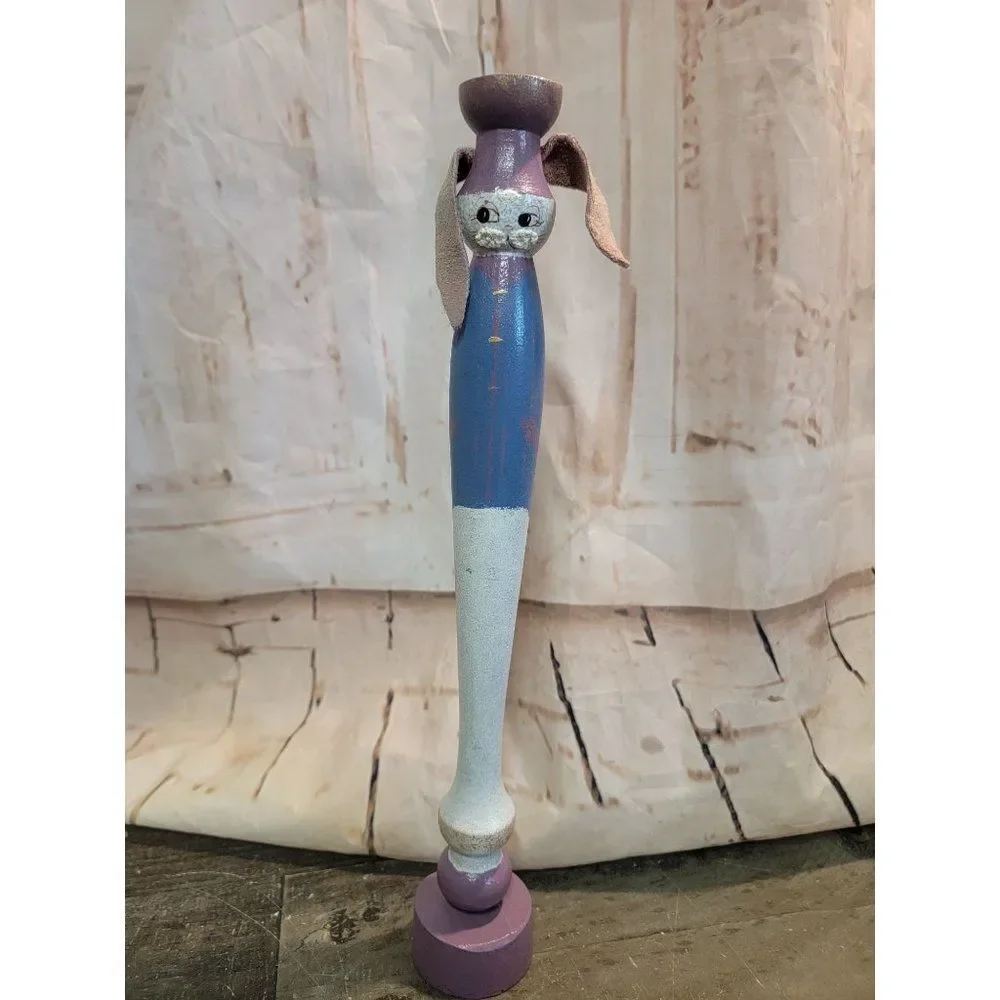 Handmade wooden Easter Bunny figure‎ home decor